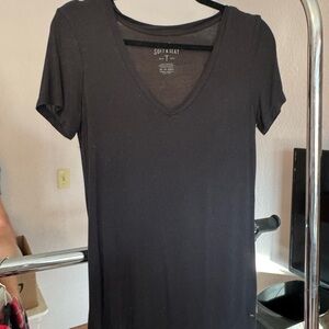 Soft & Sexy Black V-Neck T-Shirt